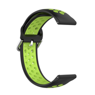 Siliconen sportbandje met gesp - Zwart + groen - Samsung Galaxy Watch 4 - 40mm / 44mm