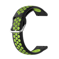 Siliconen sportbandje met gesp - Zwart + groen - Samsung Galaxy Watch 4 - 40mm / 44mm