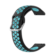 Siliconen sportbandje met gesp - Zwart + blauw - Samsung Galaxy Watch 4 - 40mm / 44mm