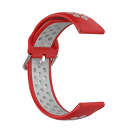 Siliconen sportbandje met gesp - Rood + grijs - Samsung Galaxy Watch 4 - 40mm / 44mm