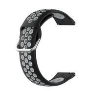 Siliconen sportbandje met gesp - Zwart + grijs - Samsung Galaxy Watch 4 - 40mm / 44mm