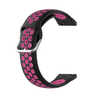 Siliconen sportbandje met gesp - Zwart + roze - Samsung Galaxy Watch 4 - 40mm / 44mm