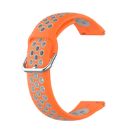 Siliconen sportbandje met gesp - Oranje + grijs - Samsung Galaxy Watch 4 - 40mm / 44mm