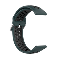 Siliconen sportbandje met gesp - Donkergroen + zwart - Samsung Galaxy Watch 4 - 40mm / 44mm