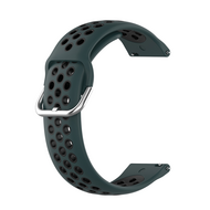 Siliconen sportbandje met gesp - Donkergroen + zwart - Samsung Galaxy Watch 4 - 40mm / 44mm