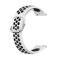 Siliconen sportbandje met gesp - Wit + zwart - Samsung Galaxy Watch 4 - 40mm / 44mm