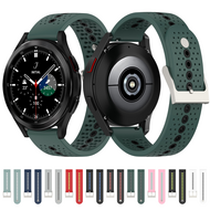 Dot Pattern bandje - Zwart met blauw - Samsung Galaxy Watch 4 Classic - 42mm &amp; 46mm