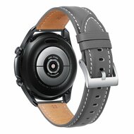 Premium Leather bandje - Grijs - Samsung Galaxy Watch 4 Classic - 42mm &amp; 46mm