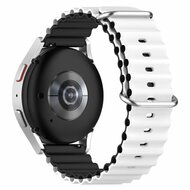 Ocean Style bandje - Wit / zwart - Samsung Galaxy Watch - 42mm