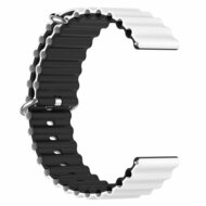 Ocean Style bandje - Wit / zwart - Samsung Galaxy Watch - 42mm