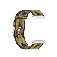 Fitbit Versa 3 &amp; Sense 1 - Canvas nylon bandje - Geel