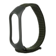 Nylon Geweven Bandje Xiaomi Mi Band 3 / 4 / 5 / 6 / 7 - Legergroen