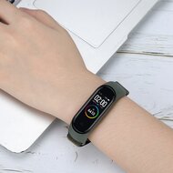 Nylon Geweven Bandje Xiaomi Mi Band 3 / 4 / 5 / 6 / 7 - Legergroen
