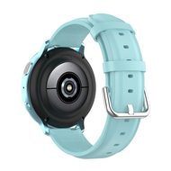 Classic leren bandje - Blauw - Samsung Galaxy Watch 4 - 40mm &amp; 44mm