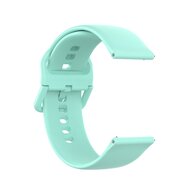 Fitbit Versa 1 / 2 &amp; Lite siliconen sportbandje met gespsluiting - Mint Groen - Maat: Large