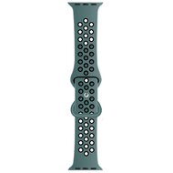 Sportbandje met extra lus - Dennengroen + Zwart - Geschikt voor Apple Watch 44mm / 45mm&nbsp;/ 46mm / 49mm