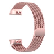 Fitbit Charge 3 &amp; 4 milanese bandje - Maat: Small - Ros&eacute; goud