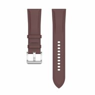 Luxe leren bandje - Donkerbruin - Samsung Galaxy Watch 5 (Pro) - 40mm / 44mm / 45mm