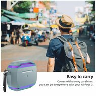 AirPods 3 hoesje - TPU - Anti fall series - Zwart / Blauw