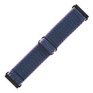 Fitbit Versa 3/4 &amp; Sense 1/2 Nylon loop bandje - Donkerblauw met paars