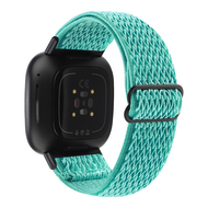 Fitbit Versa 3/4 &amp; Sense 1/2 Nylon loop bandje - Mintgroen