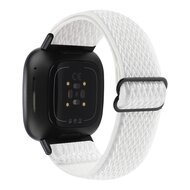 Fitbit Versa 3/4 &amp; Sense 1/2 Nylon loop bandje - Wit