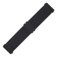 Fitbit Versa 3/4 &amp; Sense 1/2 Nylon loop bandje - Zwart