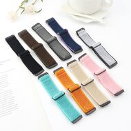 Fitbit Versa 3/4 &amp; Sense 1/2 Nylon loop bandje - Zwart