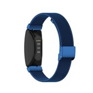 Fitbit Inspire Milanese bandje met gesp - Maat: Small  - Blauw