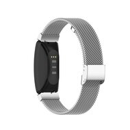 Fitbit Inspire Milanese bandje met gesp - Maat: Small  - Zilver