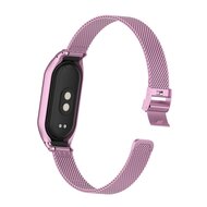 Milanese bandje met case - Roze - Xiaomi Smart Band 8 / 9 / 10