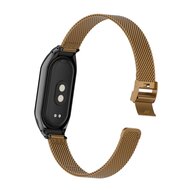 Milanese bandje met case - Bruin - Xiaomi Smart Band 8 / 9 / 10