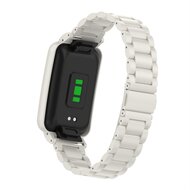 Metalen schakelband met case - Wit - Xiaomi Smart band 7 Pro