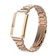 Metalen schakelband met case - Champagne goud - Xiaomi Smart band 7 Pro