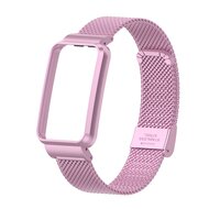 Milanese bandje met case - Lila - Xiaomi Smart band 7 Pro