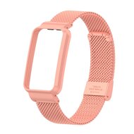Milanese bandje met case - Roze - Xiaomi Smart band 7 Pro