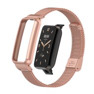 Milanese bandje met case - Ros&eacute; goud - Xiaomi Smart band 7 Pro