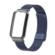 Milanese bandje met case - Donkerblauw - Xiaomi Smart band 7 Pro