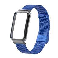 Milanese bandje met case - Blauw - Xiaomi Smart band 7 Pro