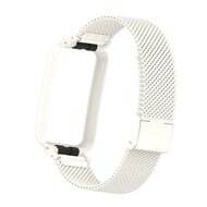 Milanese bandje met case - Wit - Xiaomi Smart band 7 Pro