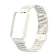 Milanese bandje met case - Wit - Xiaomi Smart band 7 Pro