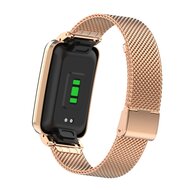Milanese bandje met case - Champagne goud - Xiaomi Smart band 7 Pro
