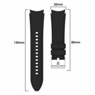 Siliconen sportband - Zwart - Samsung Galaxy Watch 6 - 40mm &amp; 44mm