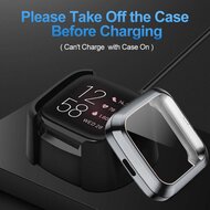 Fitbit Versa 2 Soft TPU case (volledig beschermd) - Grijs