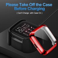 Fitbit Versa 2 Soft TPU case (volledig beschermd) - Rood