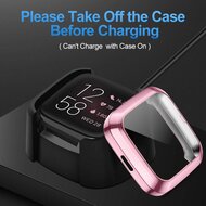 Fitbit Versa 2 Soft TPU case (volledig beschermd) - Roze