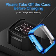 Fitbit Versa 2 Soft TPU case (volledig beschermd) - Blauw