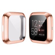 Fitbit Versa 2 Soft TPU case (volledig beschermd) - Ros&eacute; goud