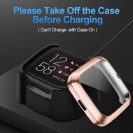 Fitbit Versa 2 Soft TPU case (volledig beschermd) - Ros&eacute; goud