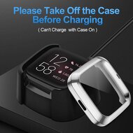 Fitbit Versa 2 Soft TPU case (volledig beschermd) - Zilver